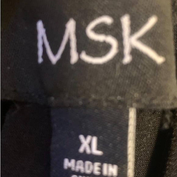 MSK Black Off-Shoulder Jumpsuit with White Trim - Picture 13 of 13